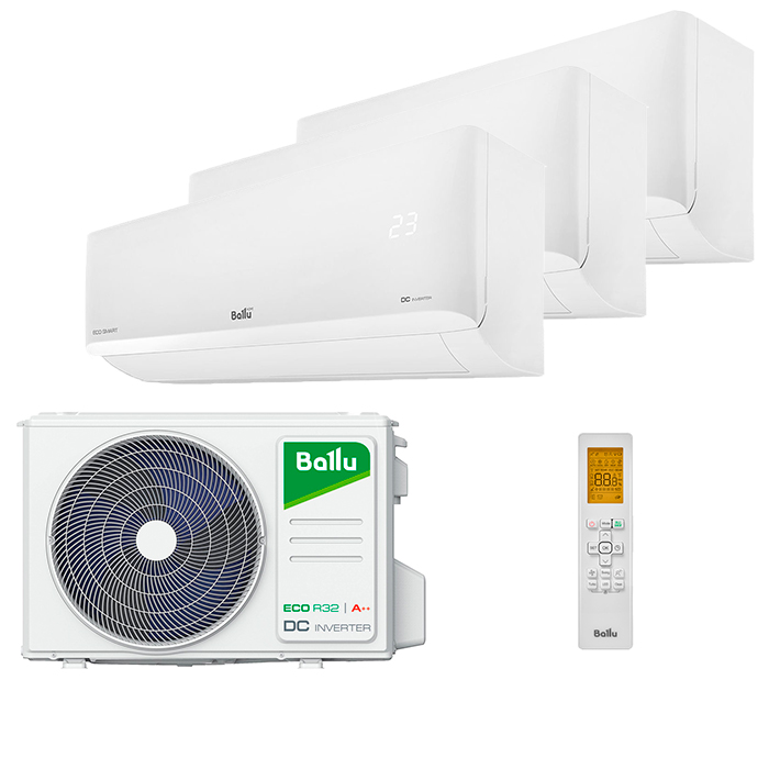 Мульти-сплит система BALLU Eco Smart BSYI-FM/in-07HN8_V1/EU x 3 / BM3OI-FM/out-21HN8_V1/EU